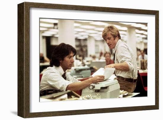 All the President's Men, Dustin Hoffman, Robert Redford, 1976-null-Framed Premium Photographic Print