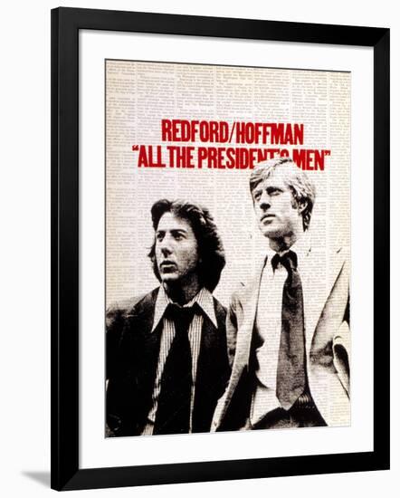 All The President's Men, Dustin Hoffman, Robert Redford, 1976-null-Framed Art Print