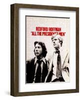 All The President's Men, Dustin Hoffman, Robert Redford, 1976-null-Framed Art Print