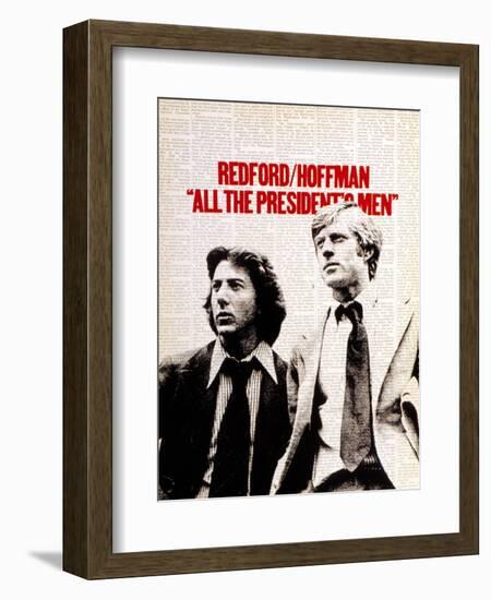 All The President's Men, Dustin Hoffman, Robert Redford, 1976-null-Framed Art Print