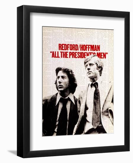 All The President's Men, Dustin Hoffman, Robert Redford, 1976-null-Framed Art Print