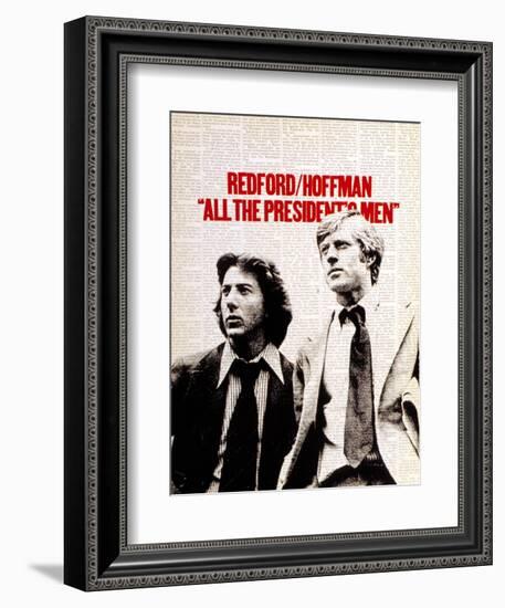 All The President's Men, Dustin Hoffman, Robert Redford, 1976-null-Framed Art Print