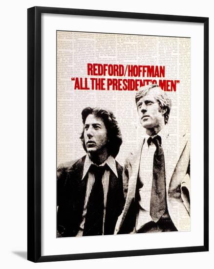 All The President's Men, Dustin Hoffman, Robert Redford, 1976-null-Framed Art Print