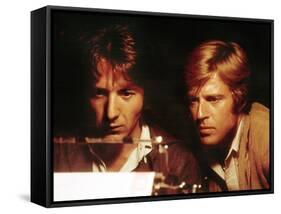 All The President's Men, Robert Redford, Dustin Hoffman, 1976-null-Framed Stretched Canvas