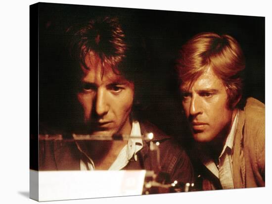 All The President's Men, Robert Redford, Dustin Hoffman, 1976-null-Stretched Canvas