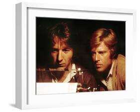 All The President's Men, Robert Redford, Dustin Hoffman, 1976-null-Framed Photo