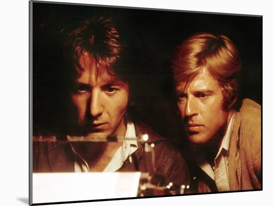 All The President's Men, Robert Redford, Dustin Hoffman, 1976-null-Mounted Photo