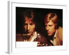 All The President's Men, Robert Redford, Dustin Hoffman, 1976-null-Framed Photo