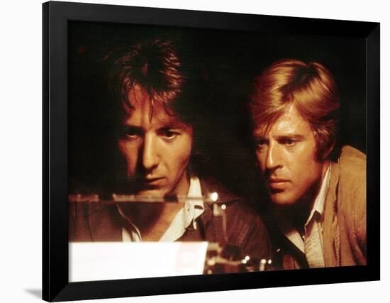 All The President's Men, Robert Redford, Dustin Hoffman, 1976-null-Framed Photo