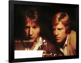 All The President's Men, Robert Redford, Dustin Hoffman, 1976-null-Framed Photo