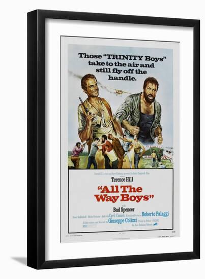 All the Way Boys, US poster, Terence Hill, Bud Spencer, 1972-null-Framed Art Print