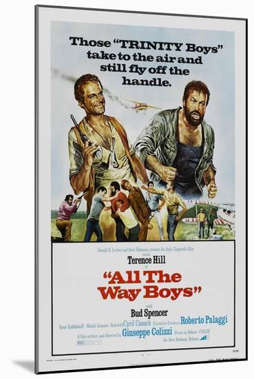 All the Way Boys, US poster, Terence Hill, Bud Spencer, 1972-null-Mounted Art Print