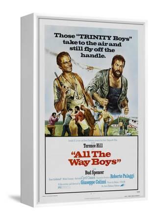 ALL THE WAY BOYS MOVIE POSTER Bud Spencer RARE NEW 4 