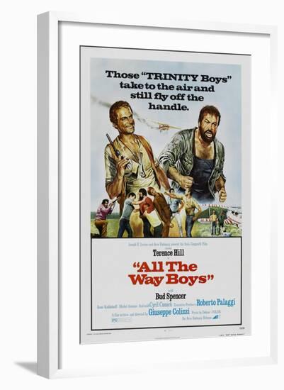 All the Way Boys, US poster, Terence Hill, Bud Spencer, 1972-null-Framed Art Print