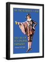 All the World's a Bar and All the People Drinkers-null-Framed Art Print