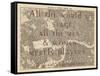 All the World's a Stage (Shakespeare) - 1892, Central London, United Kingdom Map-null-Framed Stretched Canvas