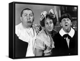 All the World's a Stooge, Curly Howard, Larry Fine, Moe Howard, 1941-null-Framed Stretched Canvas