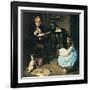 All The World’s Knowledge Can Now Be Yours (or The Perfect Audience)-Norman Rockwell-Framed Giclee Print