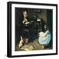 All The World’s Knowledge Can Now Be Yours (or The Perfect Audience)-Norman Rockwell-Framed Giclee Print