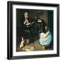 All The World’s Knowledge Can Now Be Yours (or The Perfect Audience)-Norman Rockwell-Framed Giclee Print