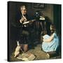 All The World’s Knowledge Can Now Be Yours (or The Perfect Audience)-Norman Rockwell-Stretched Canvas