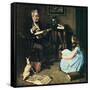 All The World’s Knowledge Can Now Be Yours (or The Perfect Audience)-Norman Rockwell-Framed Stretched Canvas