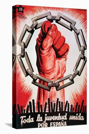 All the Youth United for Spain.-United Socialist Youth-Stretched Canvas