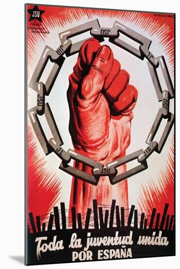 All the Youth United for Spain.-United Socialist Youth-Mounted Art Print
