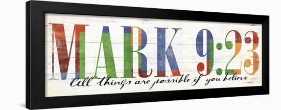 All Things are Possible - Bible Verse-Jace Grey-Framed Art Print