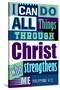 All Things Through Christ (blue)-null-Stretched Canvas