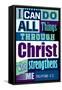 All Things Through Christ (blue)-null-Framed Stretched Canvas