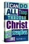 All Things Through Christ (blue)-null-Stretched Canvas