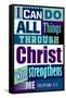 All Things Through Christ (blue)-null-Framed Stretched Canvas