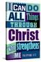 All Things Through Christ (blue)-null-Stretched Canvas