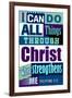 All Things Through Christ (blue)-null-Framed Art Print