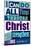 All Things Through Christ (blue)-null-Mounted Art Print