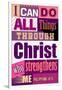 All Things Through Christ (pink)-null-Framed Art Print