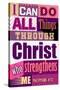 All Things Through Christ (pink)-null-Stretched Canvas