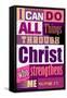 All Things Through Christ (pink)-null-Framed Stretched Canvas