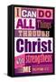 All Things Through Christ (pink)-null-Framed Stretched Canvas