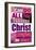 All Things Through Christ (pink)-null-Framed Art Print