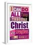 All Things Through Christ (pink)-null-Framed Art Print