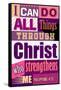 All Things Through Christ (pink)-null-Framed Stretched Canvas