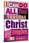 All Things Through Christ (pink)-null-Stretched Canvas