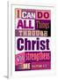 All Things Through Christ (pink)-null-Framed Art Print