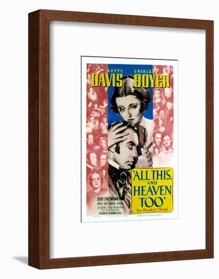 All This and Heaven Too, Bette Davis, Charles Boyer, 1940-null-Framed Photo