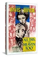 All This and Heaven Too, Bette Davis, Charles Boyer, 1940-null-Stretched Canvas