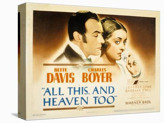 All This and Heaven Too, Charles Boyer, Bette Davis, 1940-null-Stretched Canvas