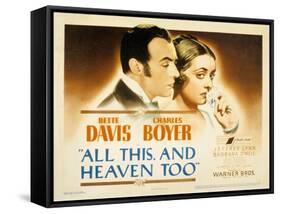 All This and Heaven Too, Charles Boyer, Bette Davis, 1940-null-Framed Stretched Canvas