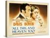 All This and Heaven Too, Charles Boyer, Bette Davis, 1940-null-Stretched Canvas